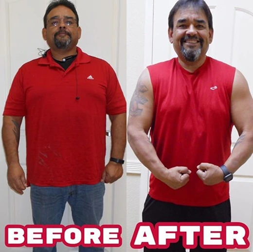 Before and after result