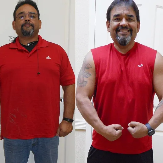 Before and after result