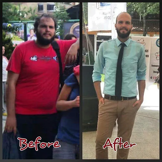 Before and after result
