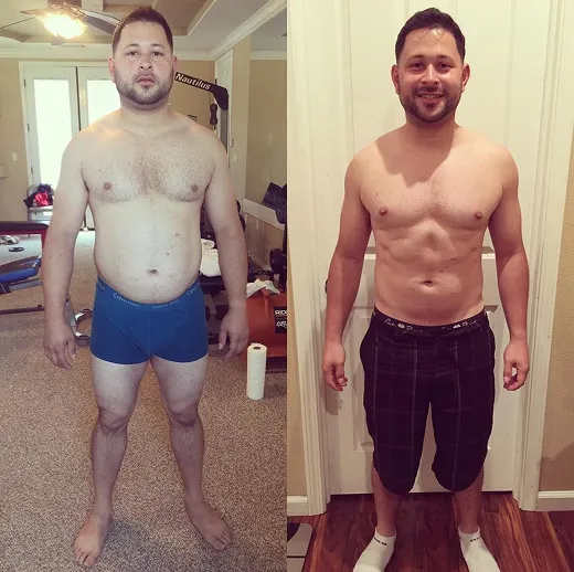 Before and after result